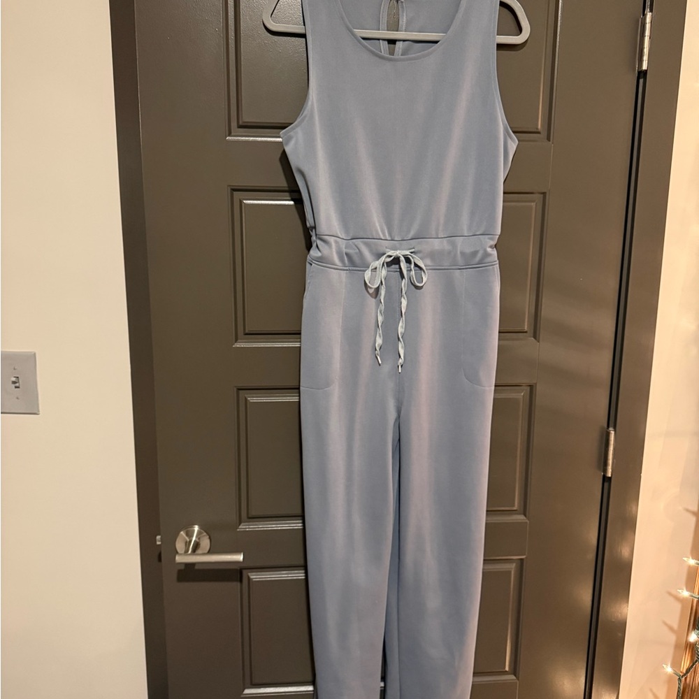 Women's Sleeveless Blue Jumpsuit